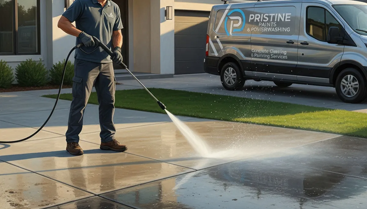 Lexington, MA concrete pressure cleaning for driveways, patios, and walkways by Lexington Paint Pros