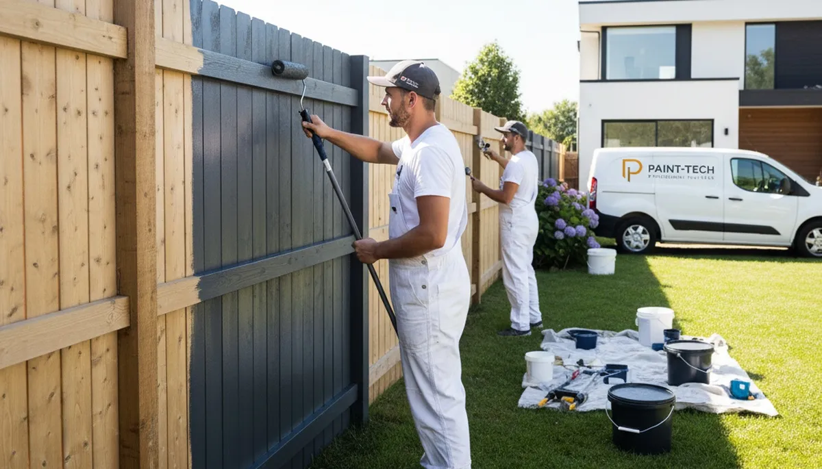 Fence painting service in Lexington, MA for weather-resistant curb appeal