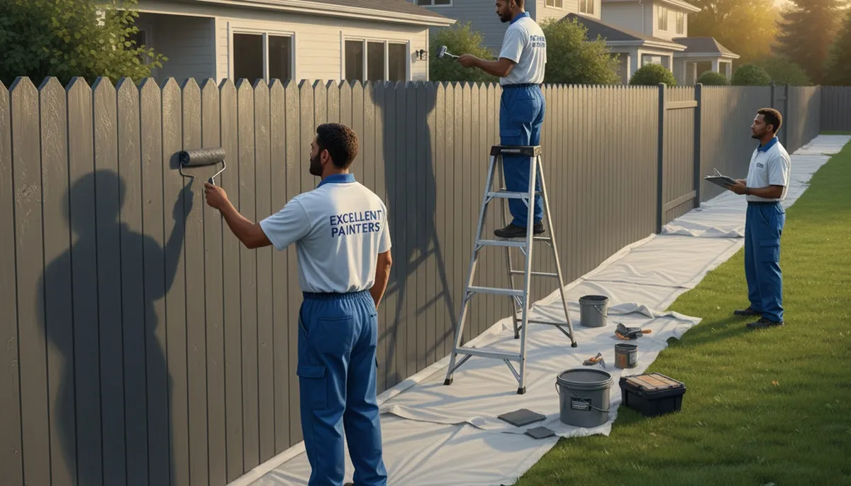 Fence painting in Lexington, MA for wood, vinyl, and metal fences by Lexington Paint Pros