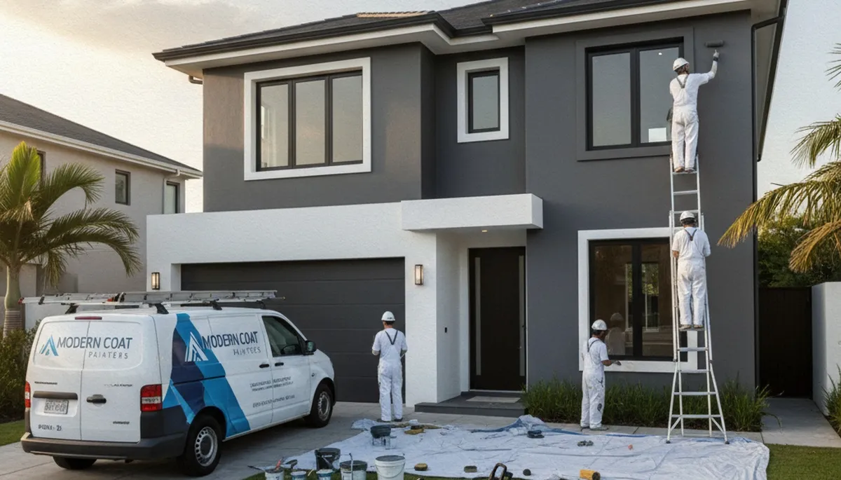 Lexington, MA house painting team applying durable interior and exterior finishes for homes