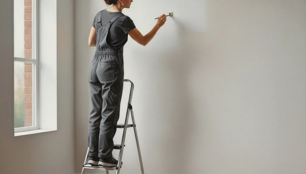 Painter applying paint touch-ups in Lexington, MA to repair scuffs and faded exterior siding
