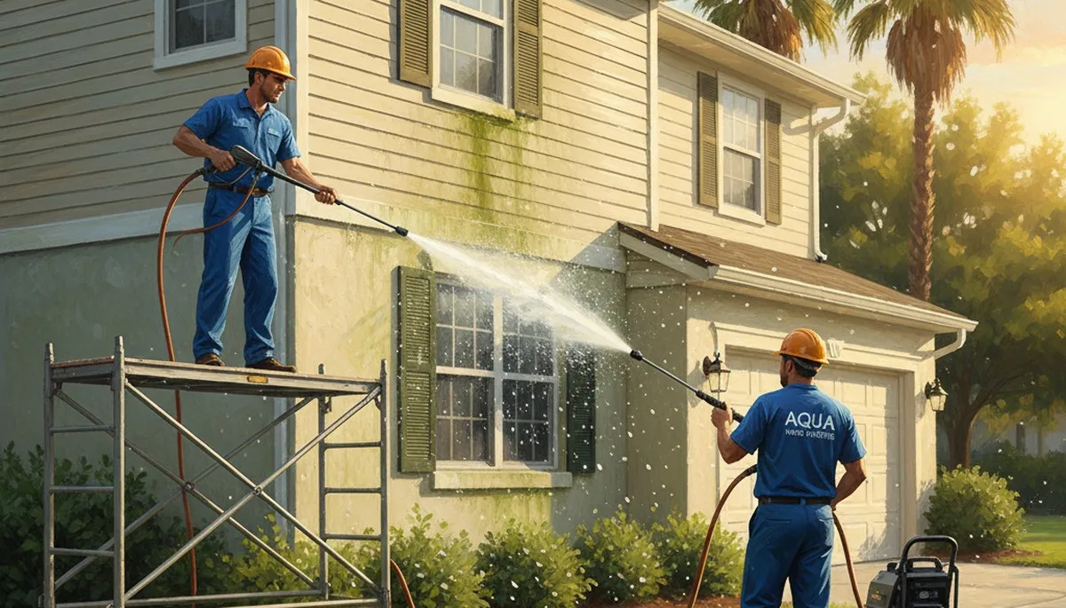 Vinyl siding pressure cleaning in Lexington, MA for homes removing mold, mildew, and dirt