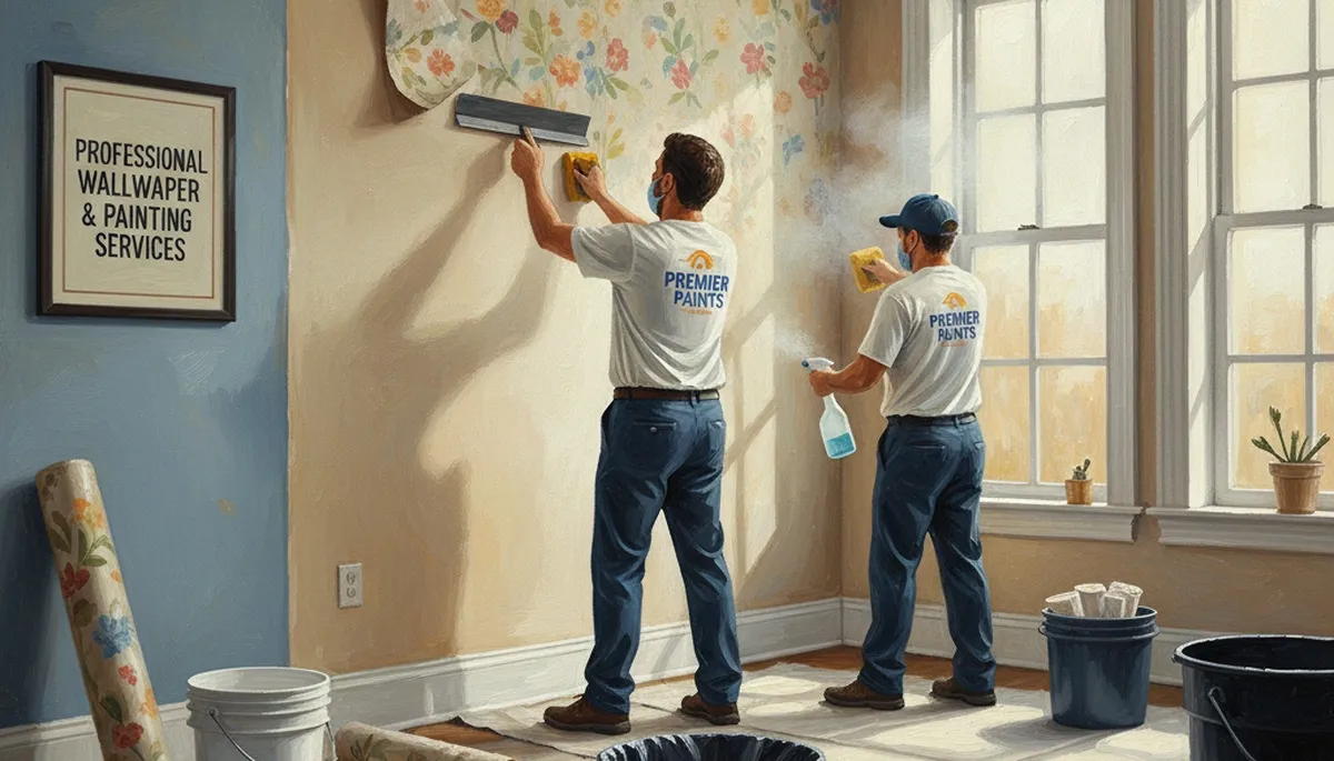 Professional wallpaper removal in Lexington, MA, preparing walls for painting and smooth finishing